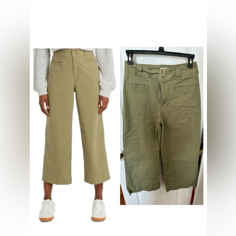 Target “a new day” wide leg crop pant in green